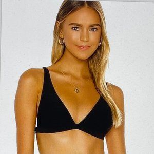 L+SPACE BLACK BIKINI TOP LG